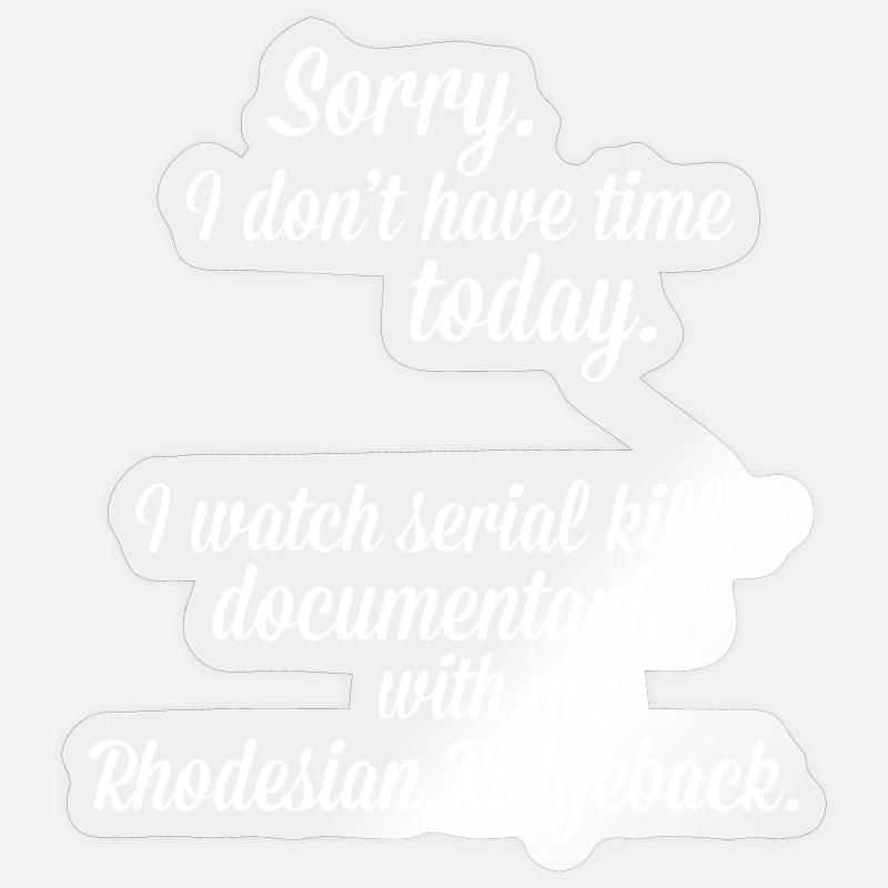 Je regarde des documentaires avec mon Rhodesian Ridgeback Sticker taille S (10 x 10 cm)