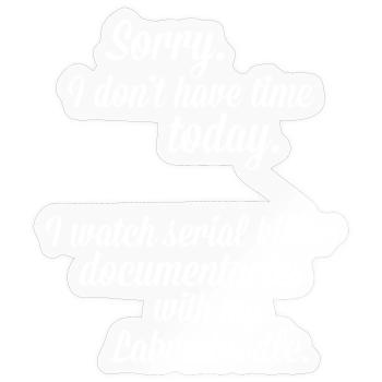 I watch documentaries with my Labradoodle - Sticker size S (10 x 10 cm) - transparent glossy - Front