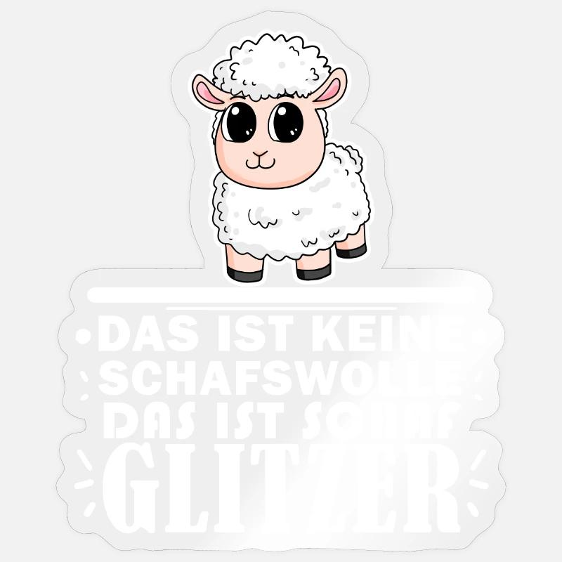 Schaf Spruch - Sticker Größe S (10 x 10 cm) - Transparent glänzend