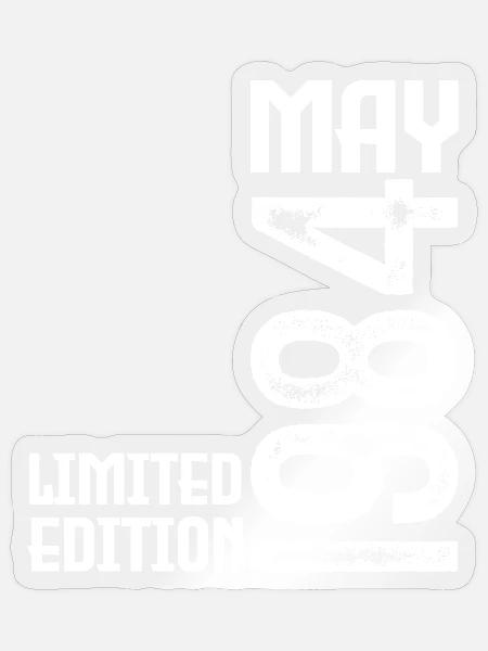 Geschenk Mai 1984. Jubiläum Mai 1984. Mai 1984. - Sticker Größe S (10 x 10 cm) - Transparent glänzend