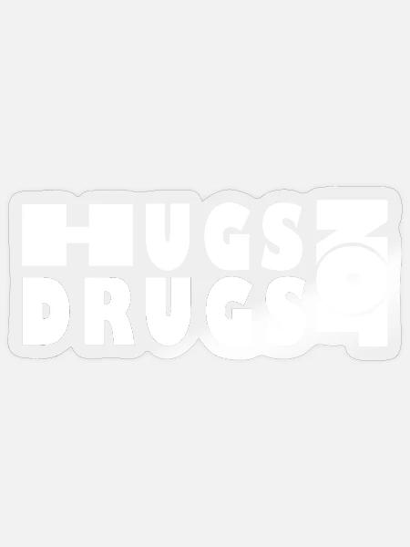 Umarmungen Statt Drogen - Sticker Größe S (10 x 10 cm) - Transparent glänzend