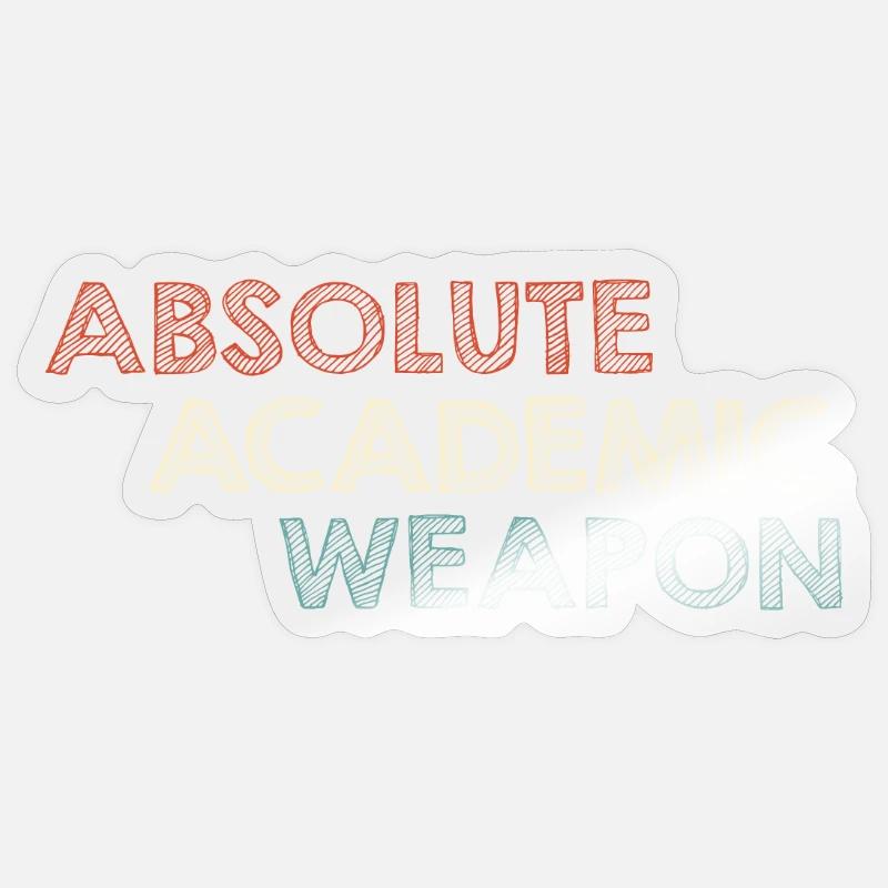 Studenten Absolute Academic Weapon Sticker Größe S (10 x 10 cm)