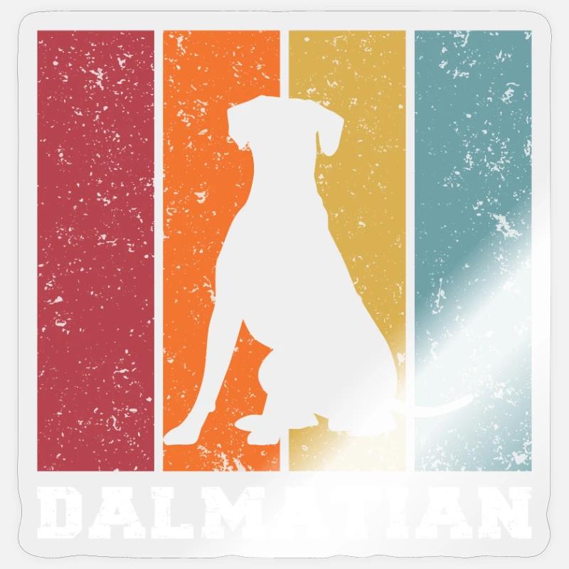 Dalmate - Sticker taille S (10 x 10 cm) - brillant transparent