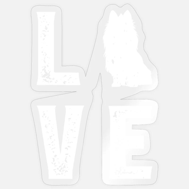 Australian Terrier Love - Sticker Größe S (10 x 10 cm) - Transparent glänzend