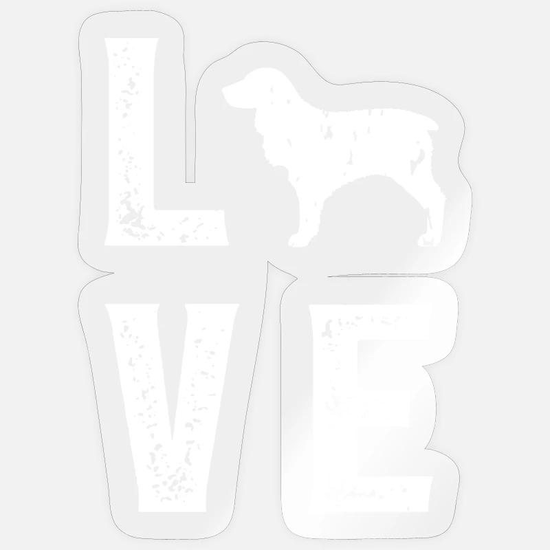 Boykin Spaniel Love - Sticker taille S (10 x 10 cm) - brillant transparent