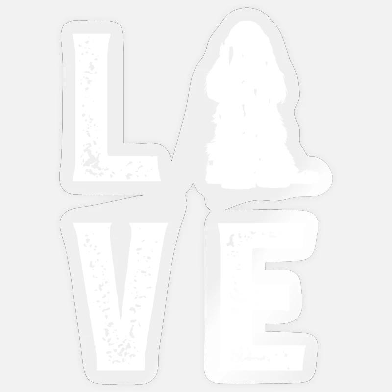 Cocker Spaniel Love Sticker Größe S (10 x 10 cm)