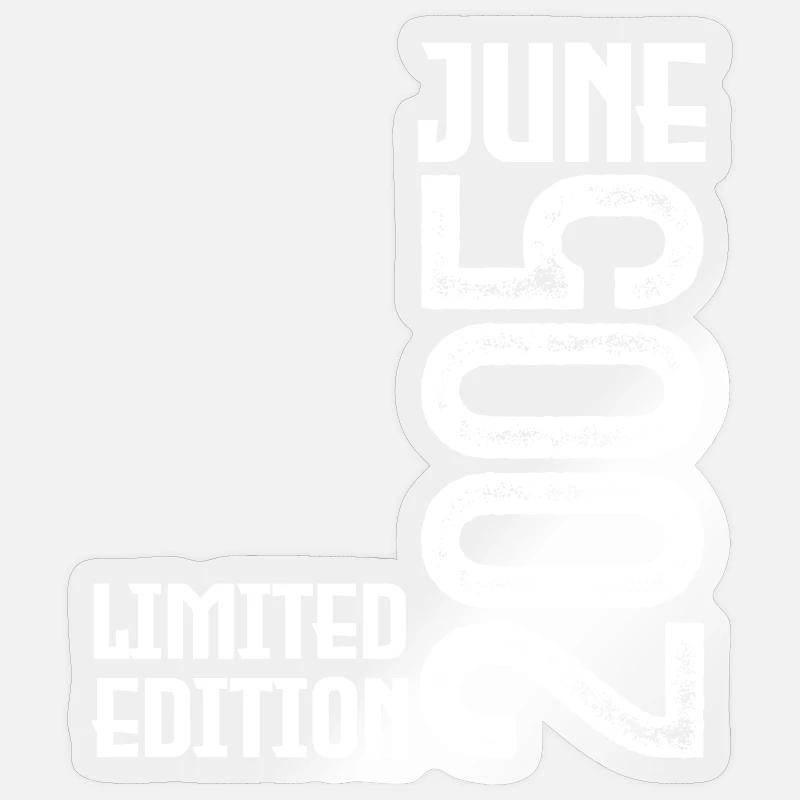 Geschenk Juni 2005 Jubiläum Juni 2005. Juni 2005 - Sticker Größe S (10 x 10 cm) - Transparent glänzend