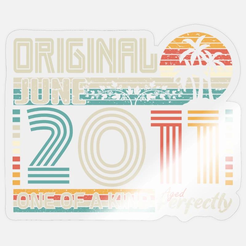 Juni 2011 Juni-Jubiläum Juni 2011 Sticker Größe S (10 x 10 cm)