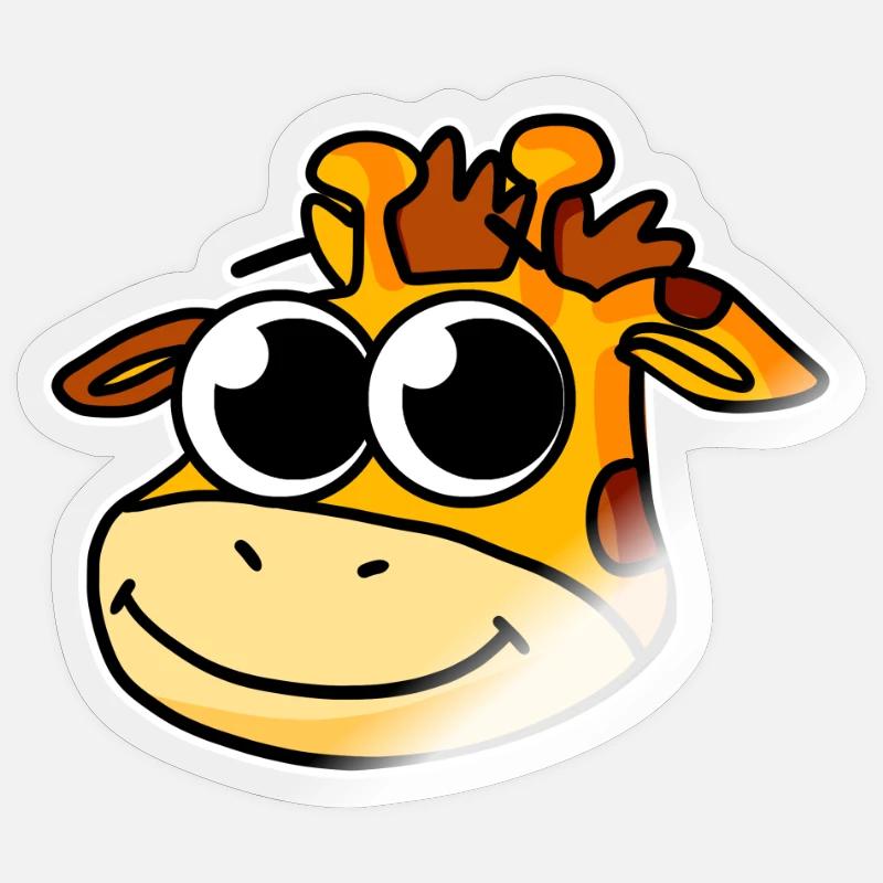 Giraffe - Sticker size S (10 x 10 cm) - transparent glossy