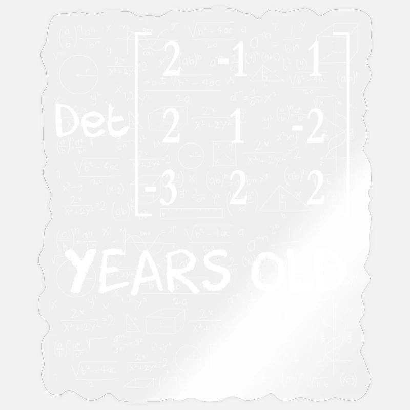 17e anniversaire 17 ans déterminant de matrice Sticker taille S (10 x 10 cm)