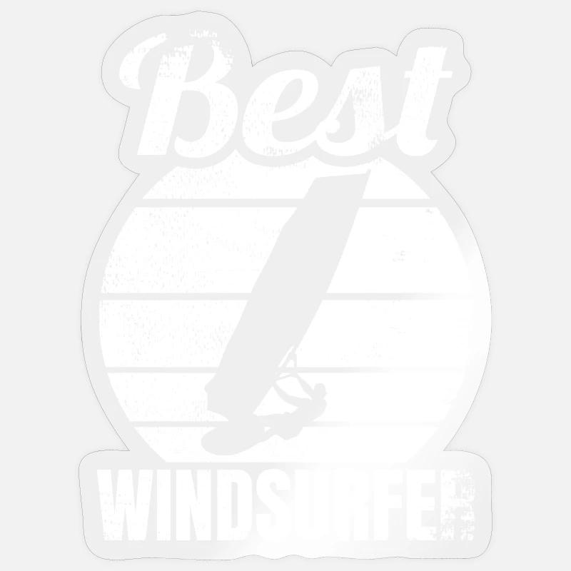 Best Windsurfer - Sticker size S (10 x 10 cm) - transparent glossy