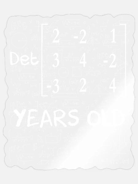 70. Geburtstag 70 Jahre Matrixdeterminante - Sticker Größe S (10 x 10 cm) - Transparent glänzend