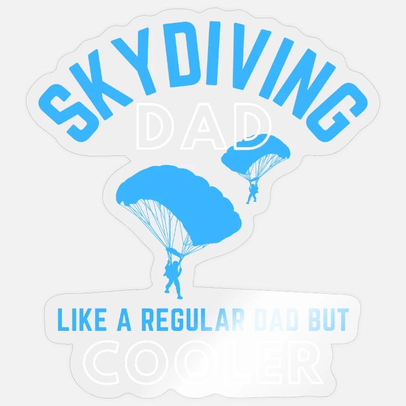 Skydive Dad Skydiving Dad - Sticker size S (10 x 10 cm) - transparent glossy