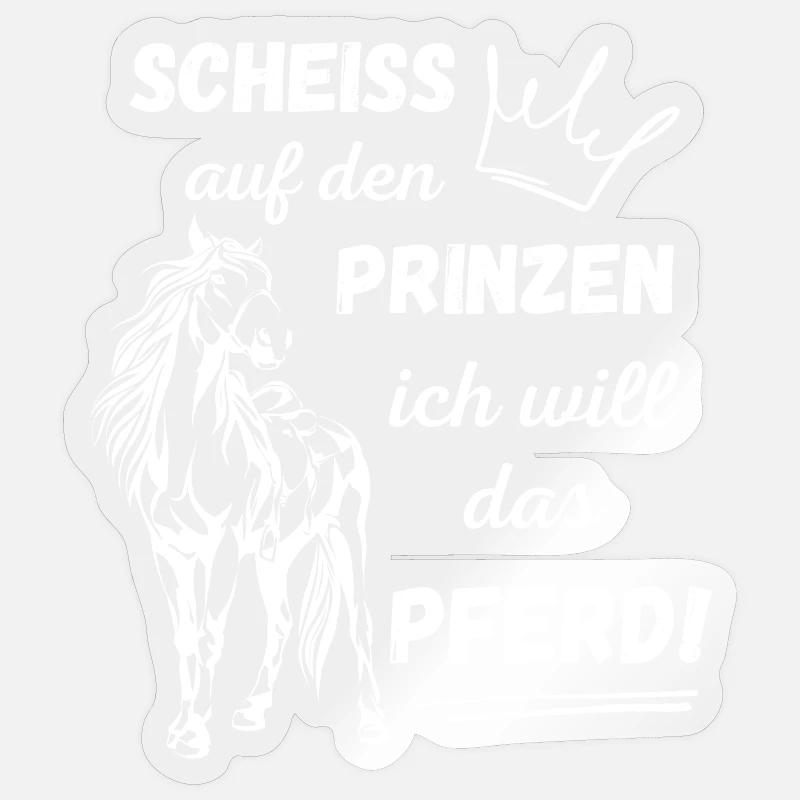 Ich will das Pferd Sticker Größe S (10 x 10 cm)
