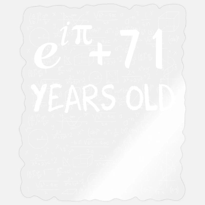 70. Geburtstag 70 Jahre Euler Identity Sticker Größe S (10 x 10 cm)