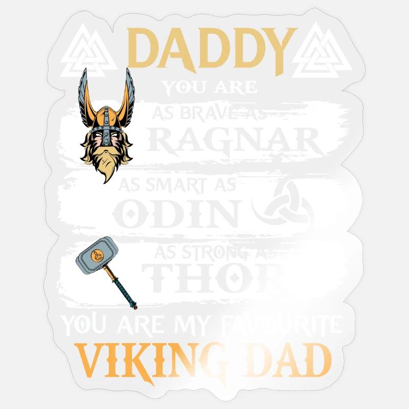 Wikinger Vater - Sticker Größe S (10 x 10 cm) - Transparent glänzend