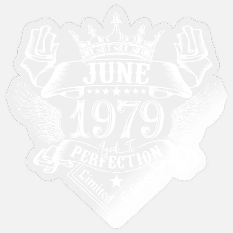 Juni 1979 | Juni 1979 Jubiläum 1979 - Sticker Größe S (10 x 10 cm) - Transparent glänzend