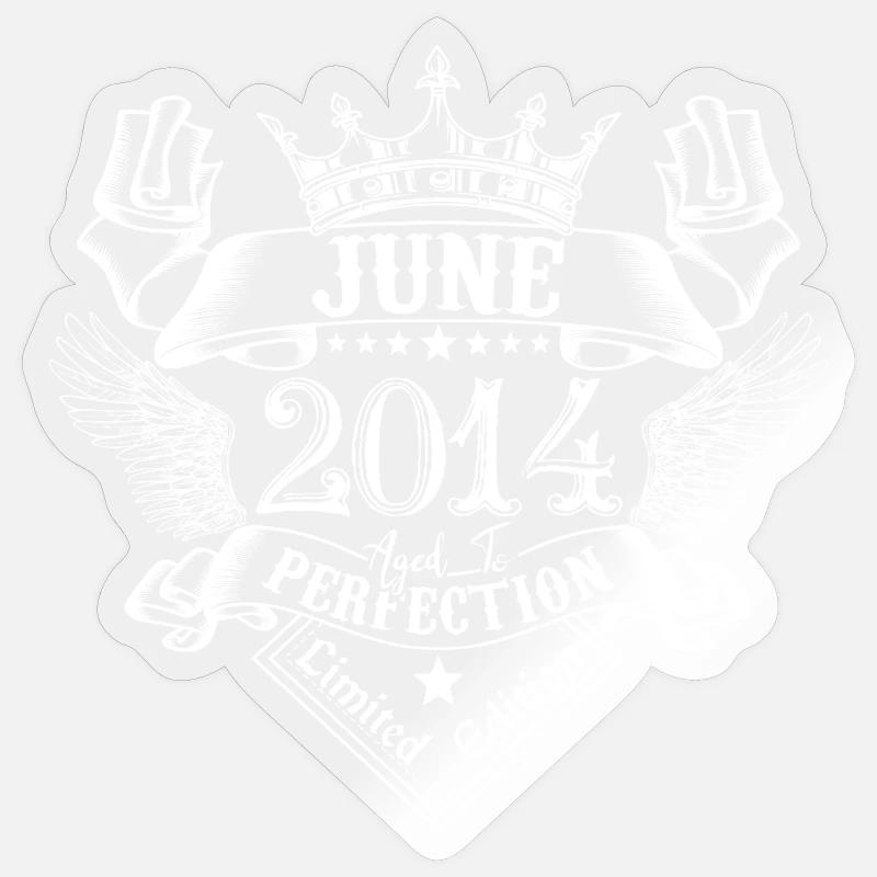 Juni 2014 | Juni 2014 Jubiläum 2014 - Sticker Größe S (10 x 10 cm) - Transparent glänzend