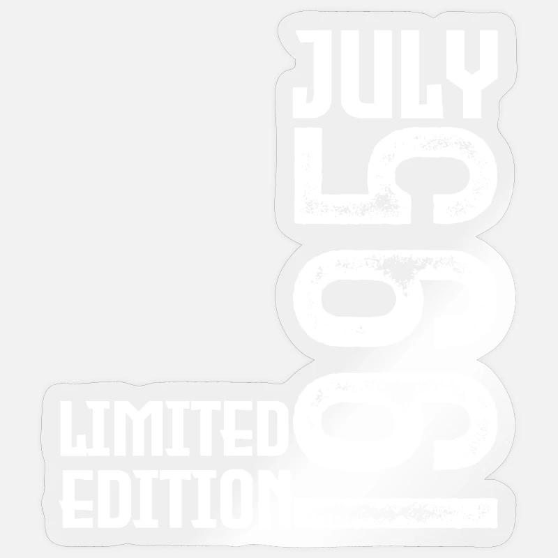 Geschenk Juli 1995. Jubiläum Juli 1995. - Sticker Größe S (10 x 10 cm) - Transparent glänzend