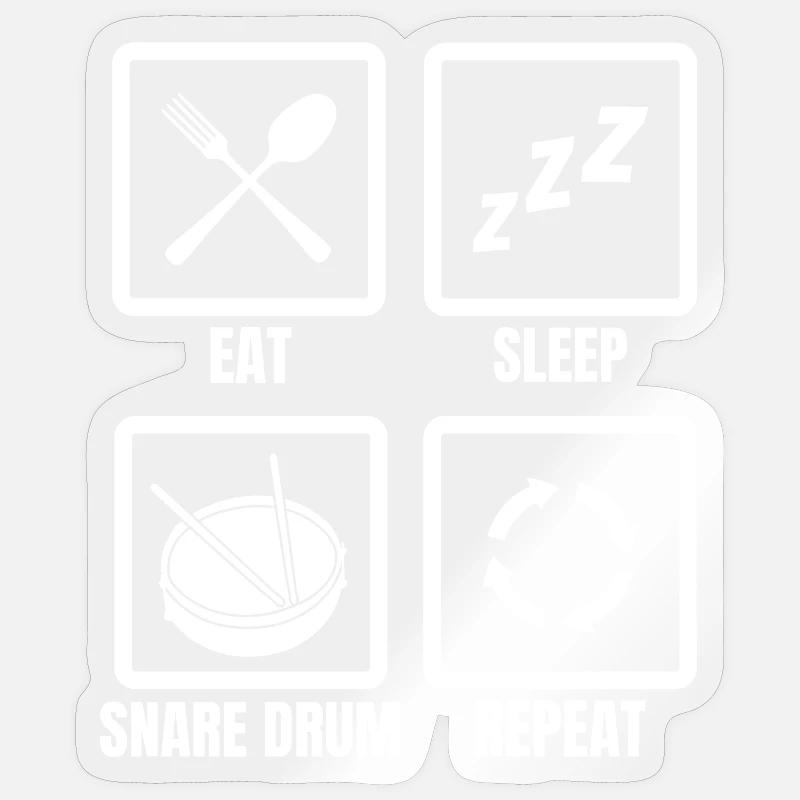 Horaire des batteurs - Sticker taille S (10 x 10 cm) - brillant transparent