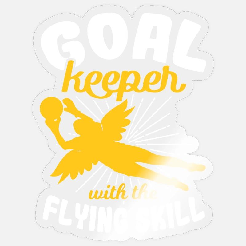 Mädchen Torhüterin - Sticker Größe S (10 x 10 cm) - Transparent glänzend