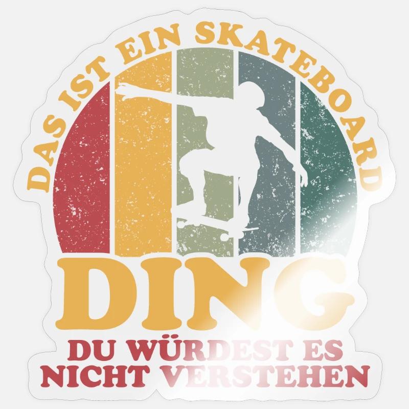 Das ist ein Skateboard Ding Sticker Größe S (10 x 10 cm)