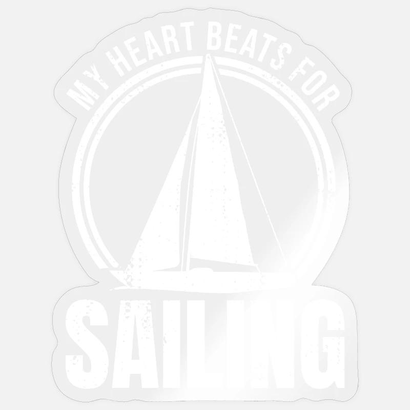 Motivation sailing - Sticker size S (10 x 10 cm) - transparent glossy