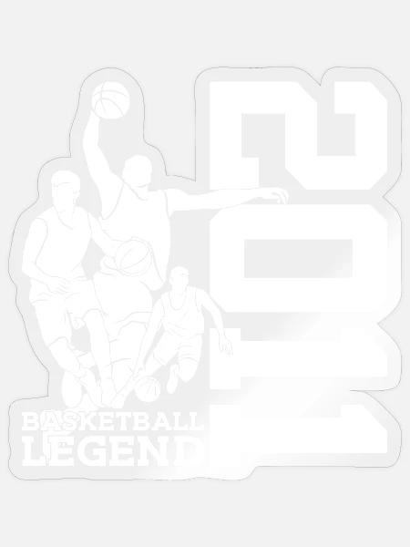 BASKETBALL LEGEND 2011 BASKETBALL 15. GEBURTSTAG - Sticker Größe S (10 x 10 cm) - Transparent glänzend