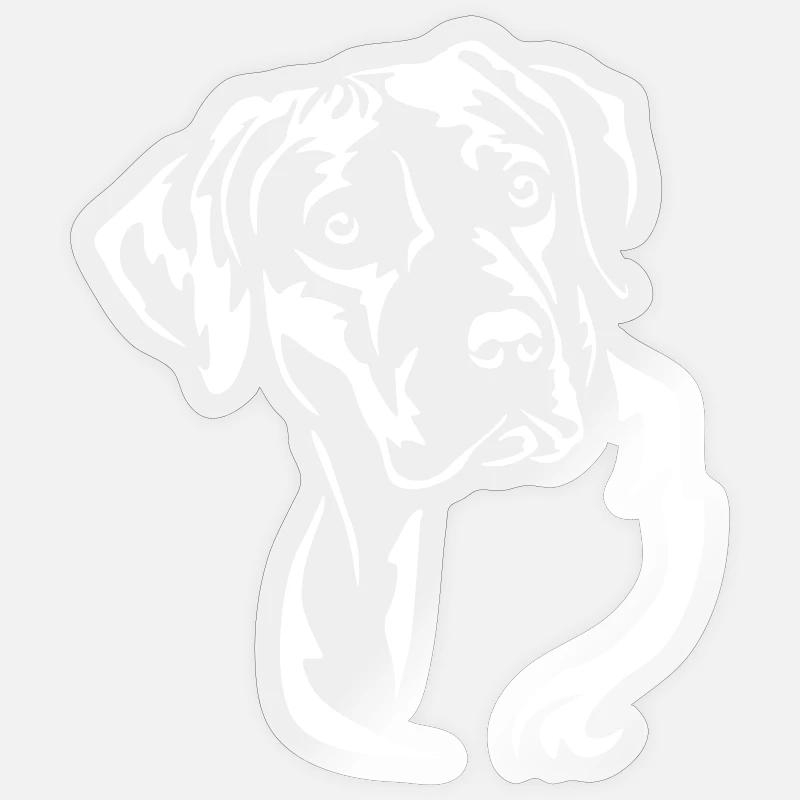 Rhodesian Ridgeback Head « Black Edition » - Sticker taille S (10 x 10 cm) - brillant transparent