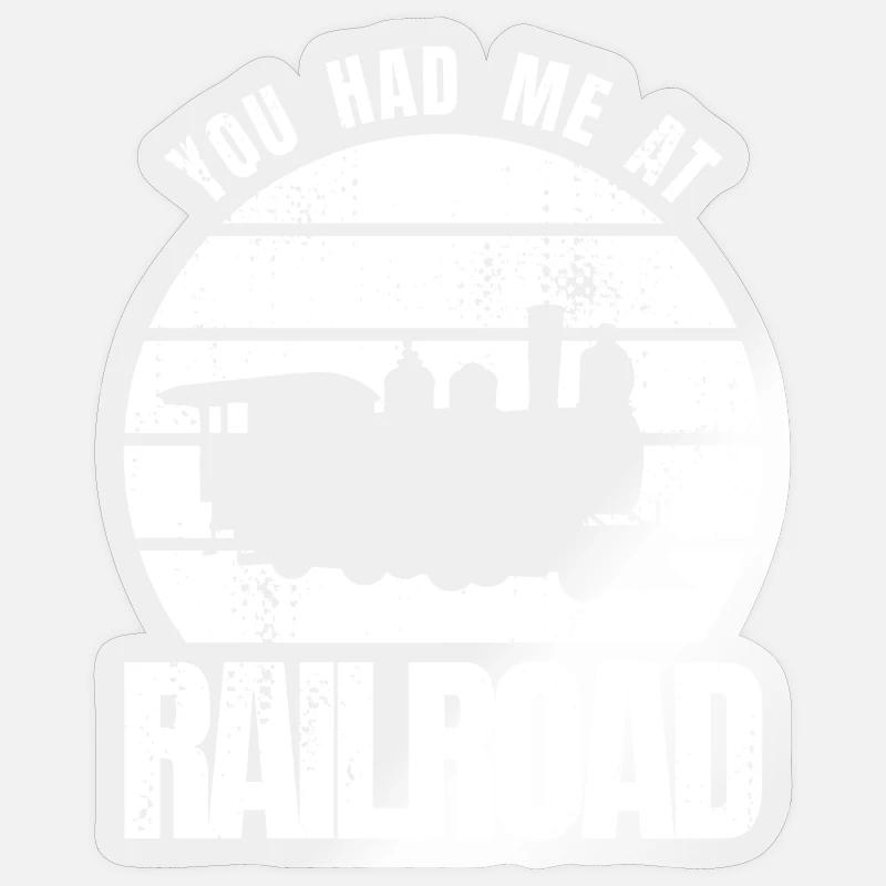 Du hattest mich bei Eisenbahn - Sticker Größe S (10 x 10 cm) - Transparent glänzend