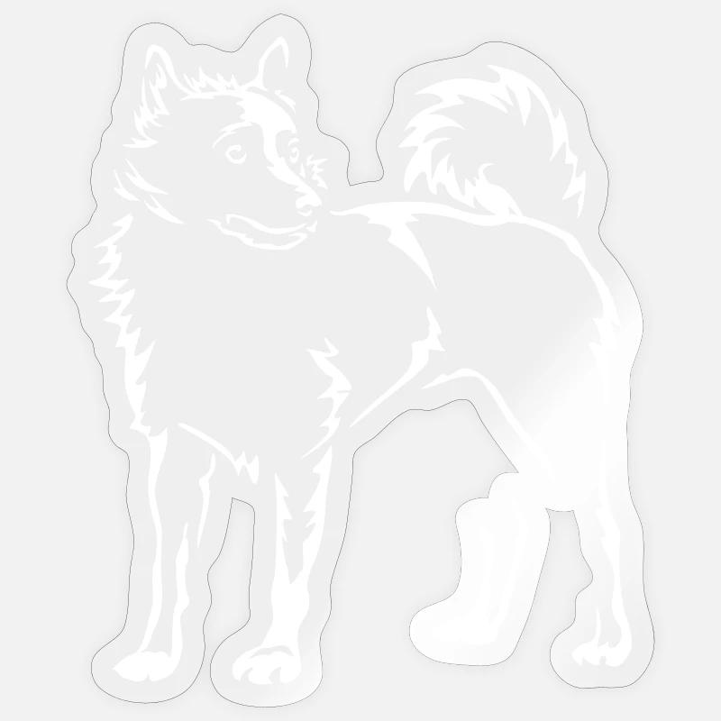 Schipperke « Édition Noire » - Sticker taille S (10 x 10 cm) - brillant transparent