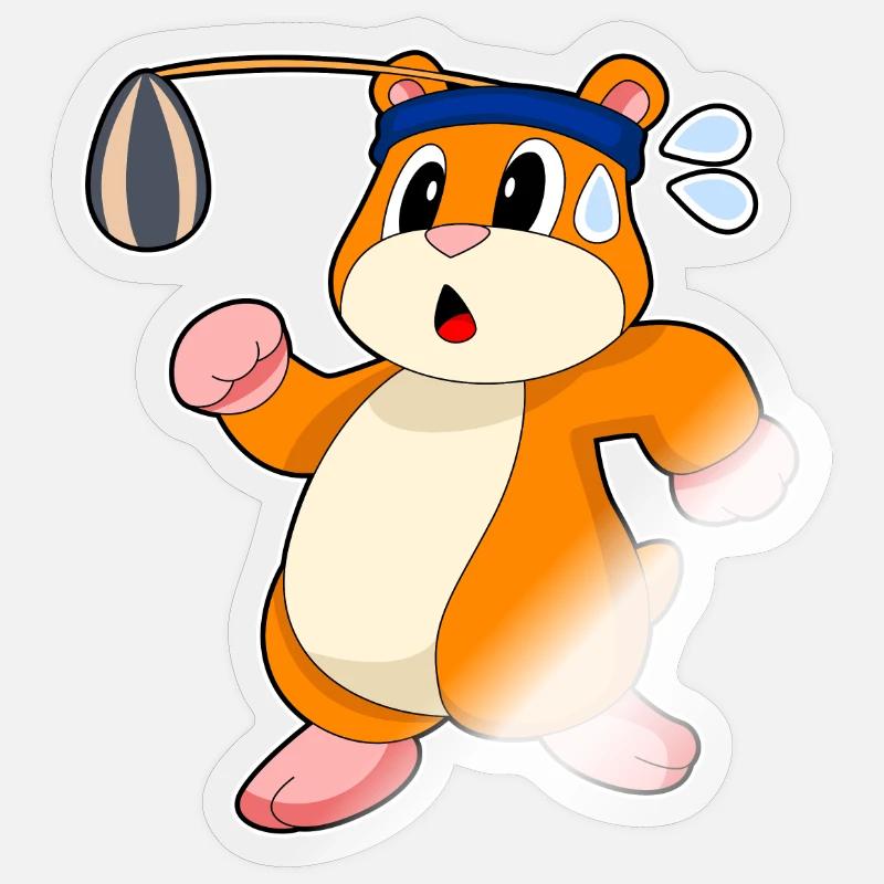Hamster Samen - Sticker Größe S (10 x 10 cm) - Transparent glänzend