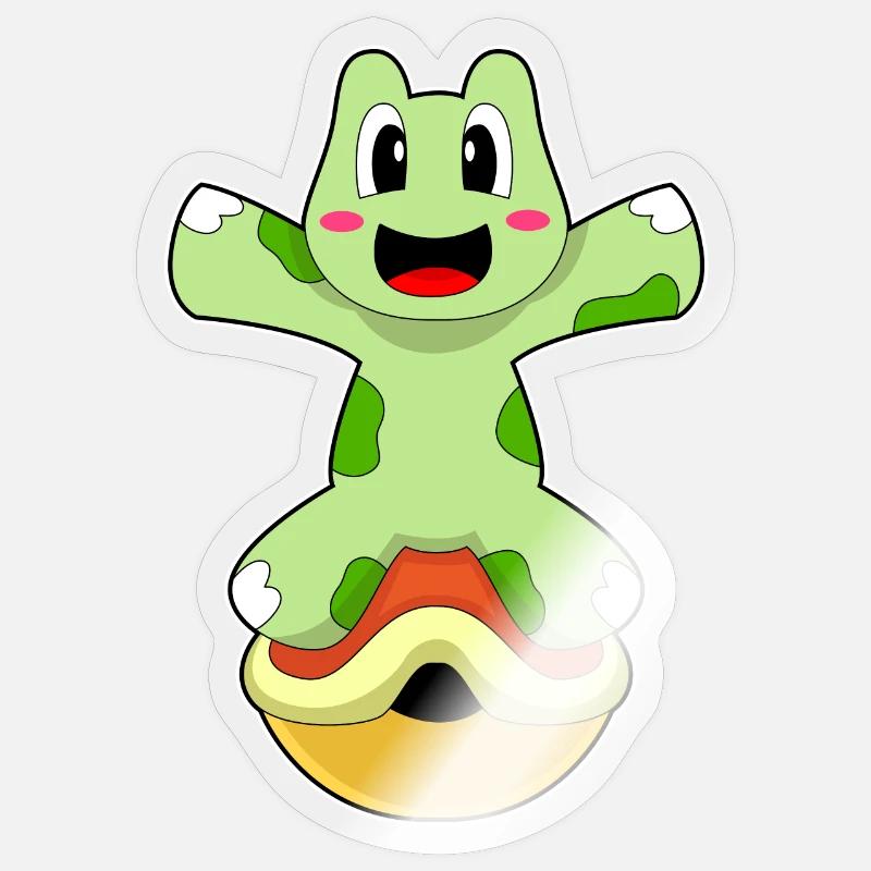 Turtle without shell - Sticker size S (10 x 10 cm) - transparent glossy