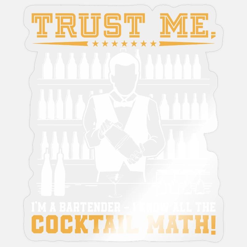 Cocktail Math - Sticker Größe S (10 x 10 cm) - Transparent glänzend