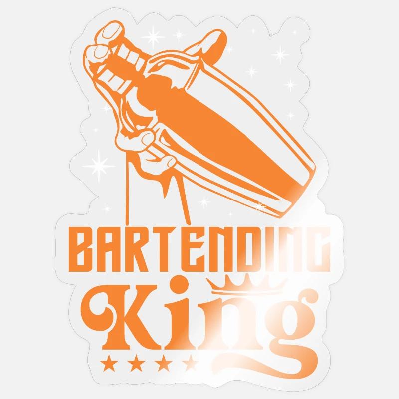 Bartending King Sticker size S (10 x 10 cm)
