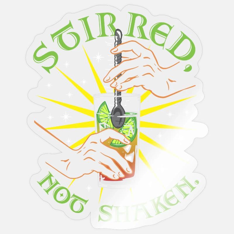 Agité Secoué - Sticker taille S (10 x 10 cm) - brillant transparent