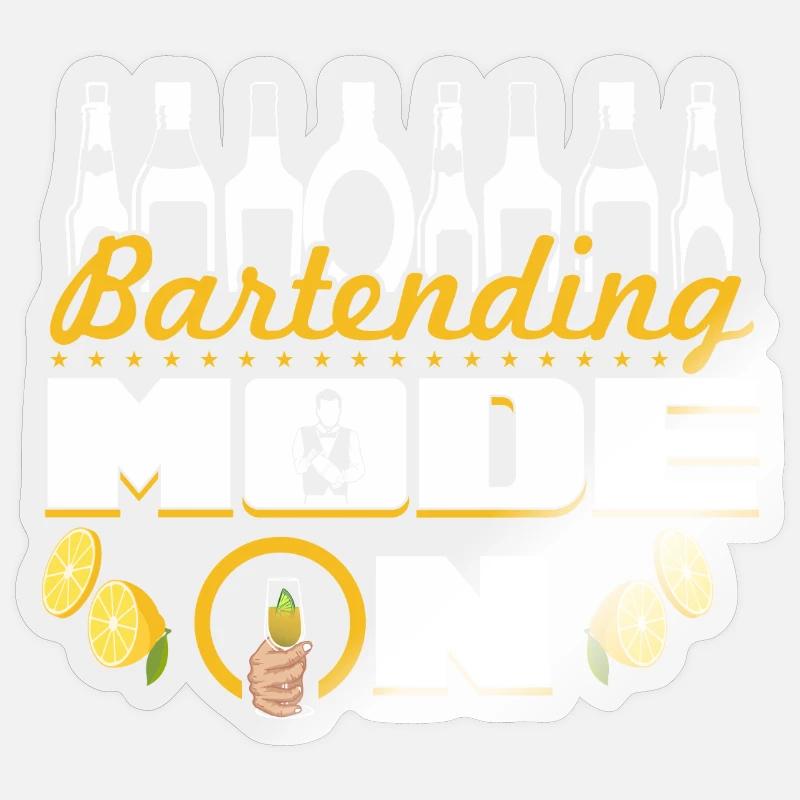 Bartending - Sticker size S (10 x 10 cm) - transparent glossy