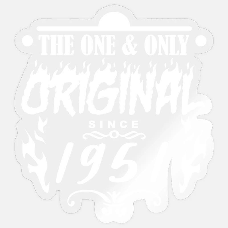 1951 - Année de construction 1951 - Sticker taille S (10 x 10 cm) - brillant transparent