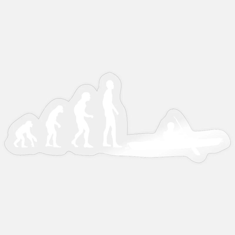 Kayak Evolution Paddle Canoe Sticker taille S (10 x 10 cm)