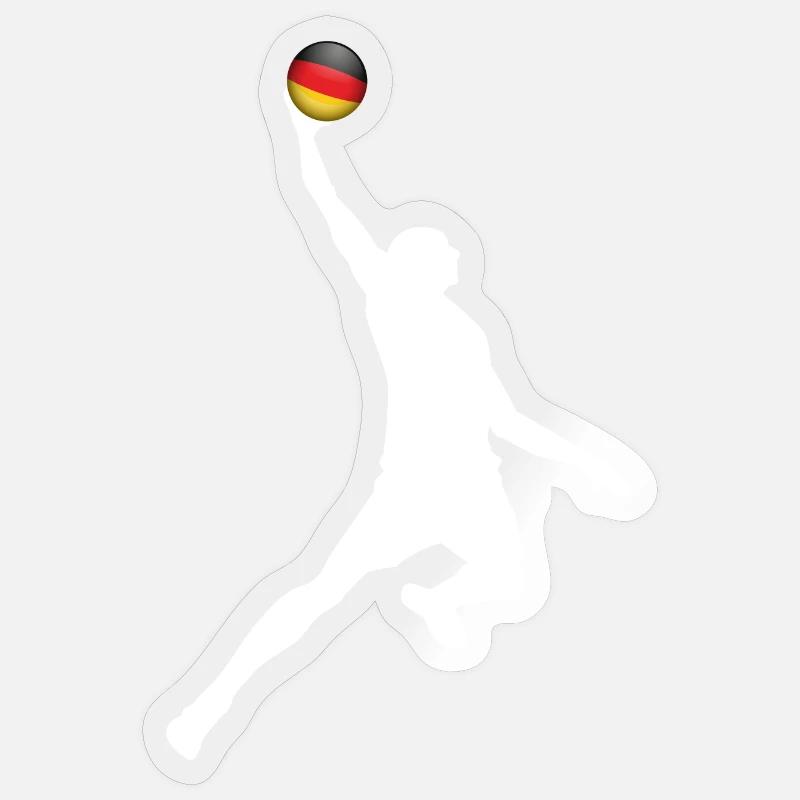 Basketball Win Germany - Sticker size S (10 x 10 cm) - transparent glossy