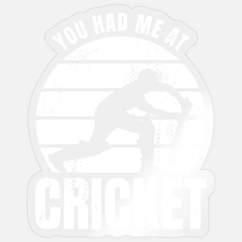 Cricketer Spruch - Sticker Größe S (10 x 10 cm) - Transparent glänzend