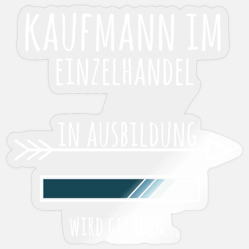 Kaufmann im Einzelhandel Ausbildung Beruf Geschenk - Sticker Größe S (10 x 10 cm) - Transparent glänzend