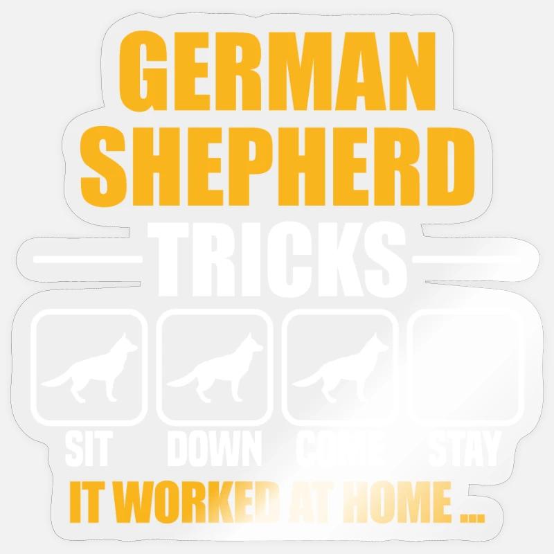 German Shepherd Tricks Sticker Größe S (10 x 10 cm)