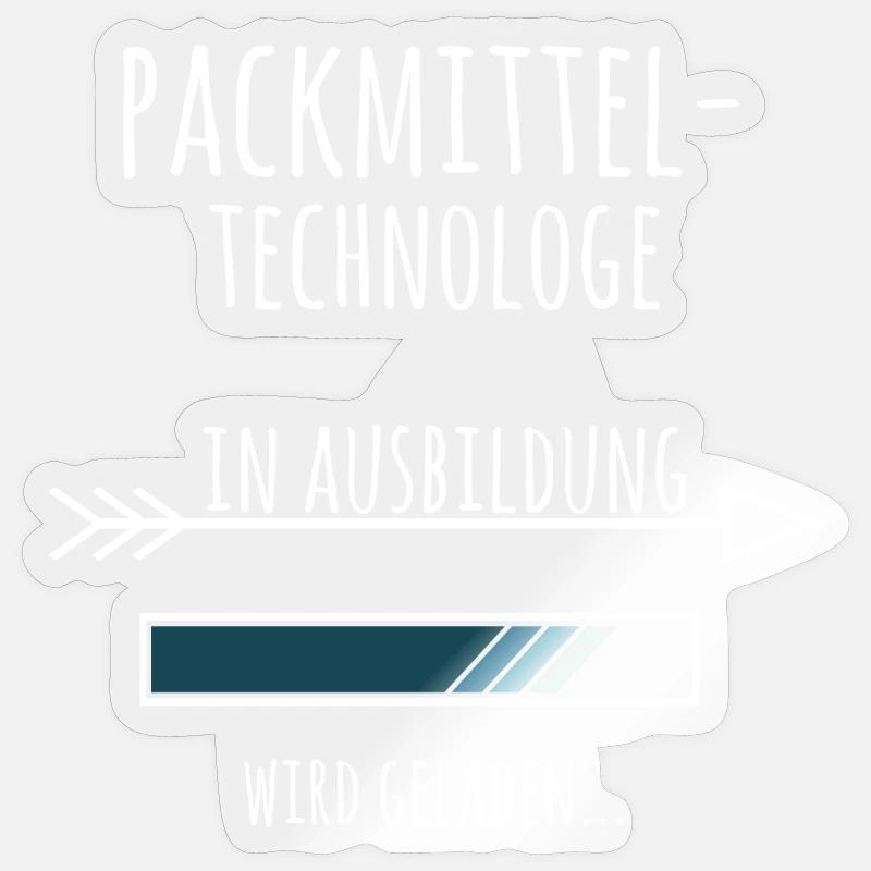 Packmitteltechnologe Ausbildung Beruf Geschenk - Sticker Größe S (10 x 10 cm) - Transparent glänzend