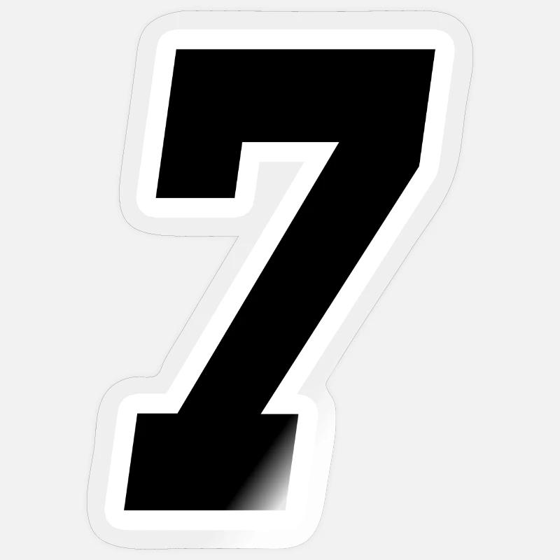 Nummer sieben 7 Sticker Größe S (10 x 10 cm)