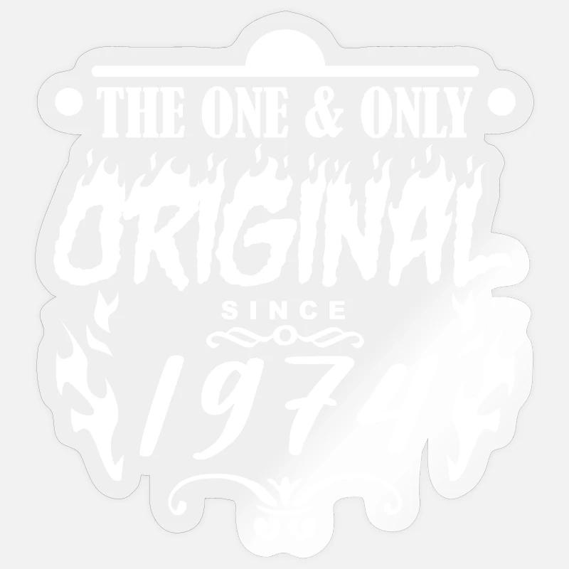 1974 - Année de construction 1974 - Année de construction 1974 - Sticker taille S (10 x 10 cm) - brillant transparent