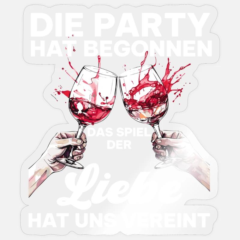 Junggesellenabschied Hochzeit Liebe Spruch - Sticker Größe S (10 x 10 cm) - Transparent glänzend
