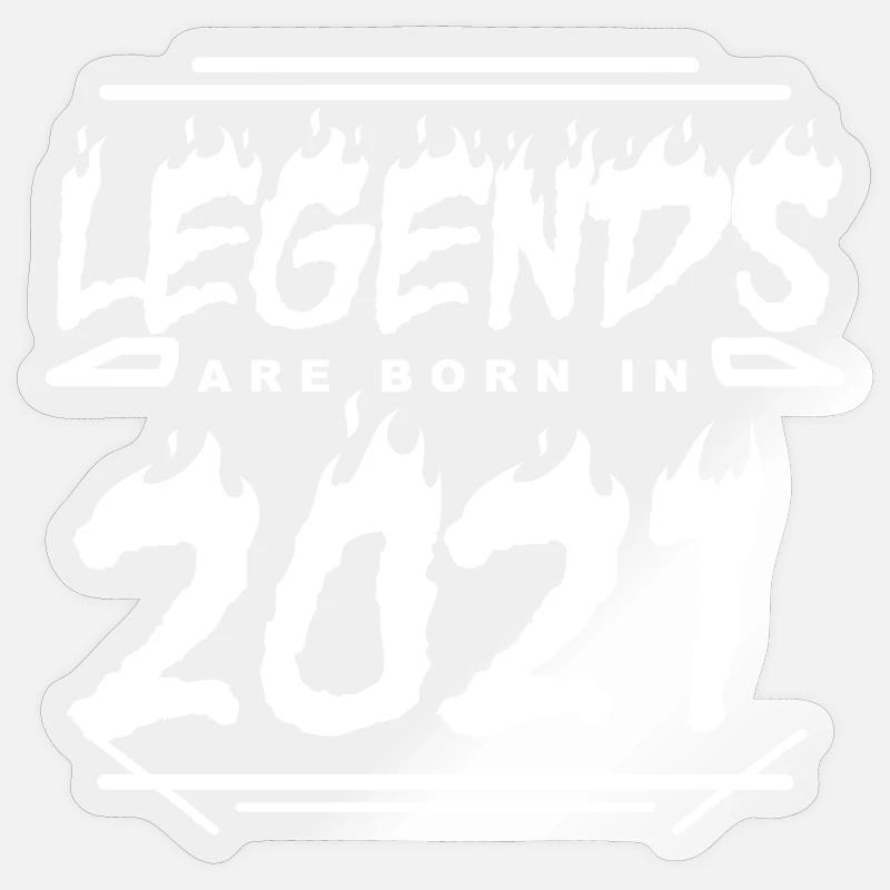 2021 - Année 2021 - Année 2021 - Sticker taille S (10 x 10 cm) - brillant transparent