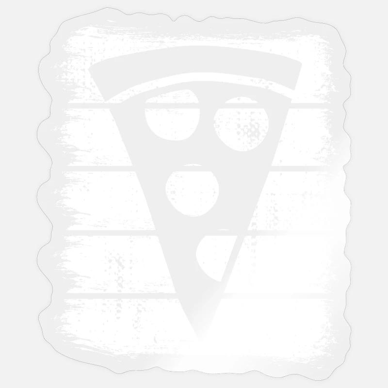 Tranche de pizza - Sticker taille S (10 x 10 cm) - brillant transparent