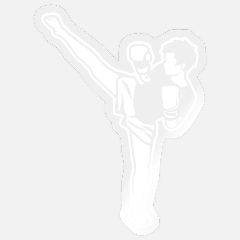 Kidboxer Boy - Sticker size S (10 x 10 cm) - transparent glossy